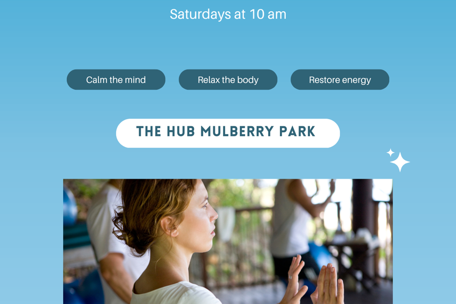 Blue Modern Yoga Flyer