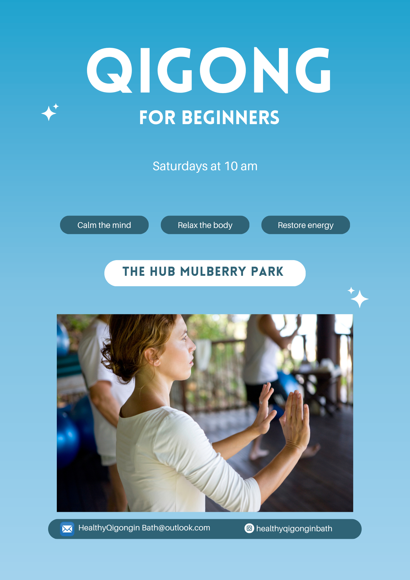 Blue Modern Yoga Flyer